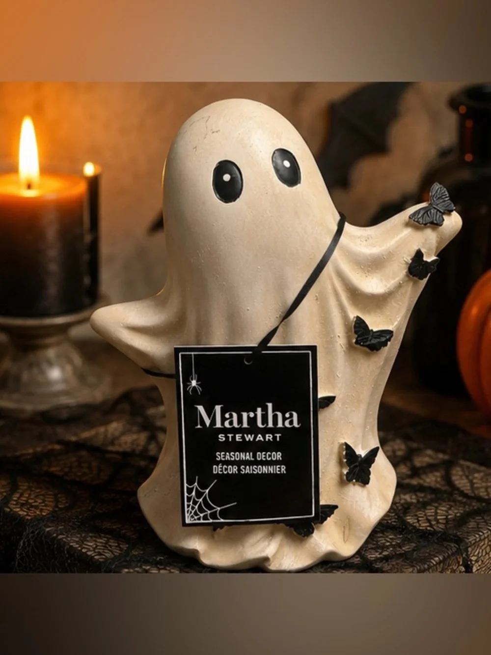 Martha Stewart Ghost with Black Butterflies, Martha Stewart Butterfly Ghost
